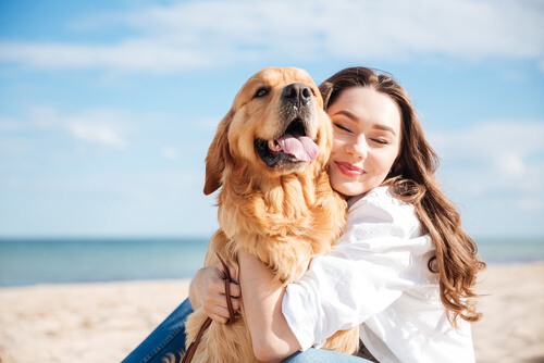 sahibiyle mutlu köpek
