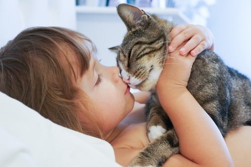 kedi ile uyumak